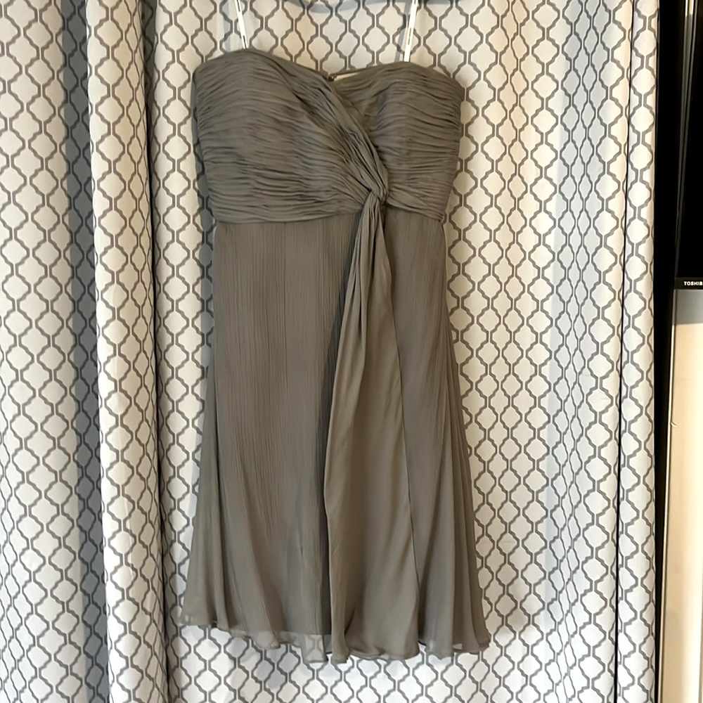 Gray Strapless Dress
